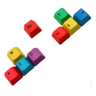 Custom  ESC WASD Arrow Replacement Keycaps OEM PBT dye sublimation Supplement keycap set for Mechanical Gaming Keyboard